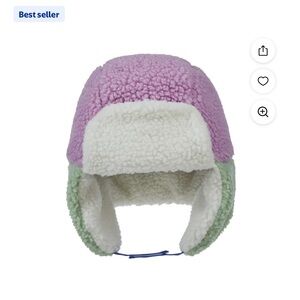 Swiss Tech Kids Sherpa Hat - Purple, White, and Green
